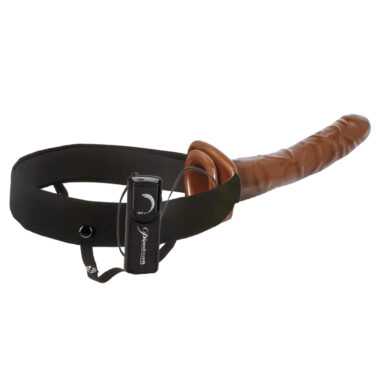 Pipedream Fetish Fantasy 10 Inch Chocolate Vibrating Strap-On