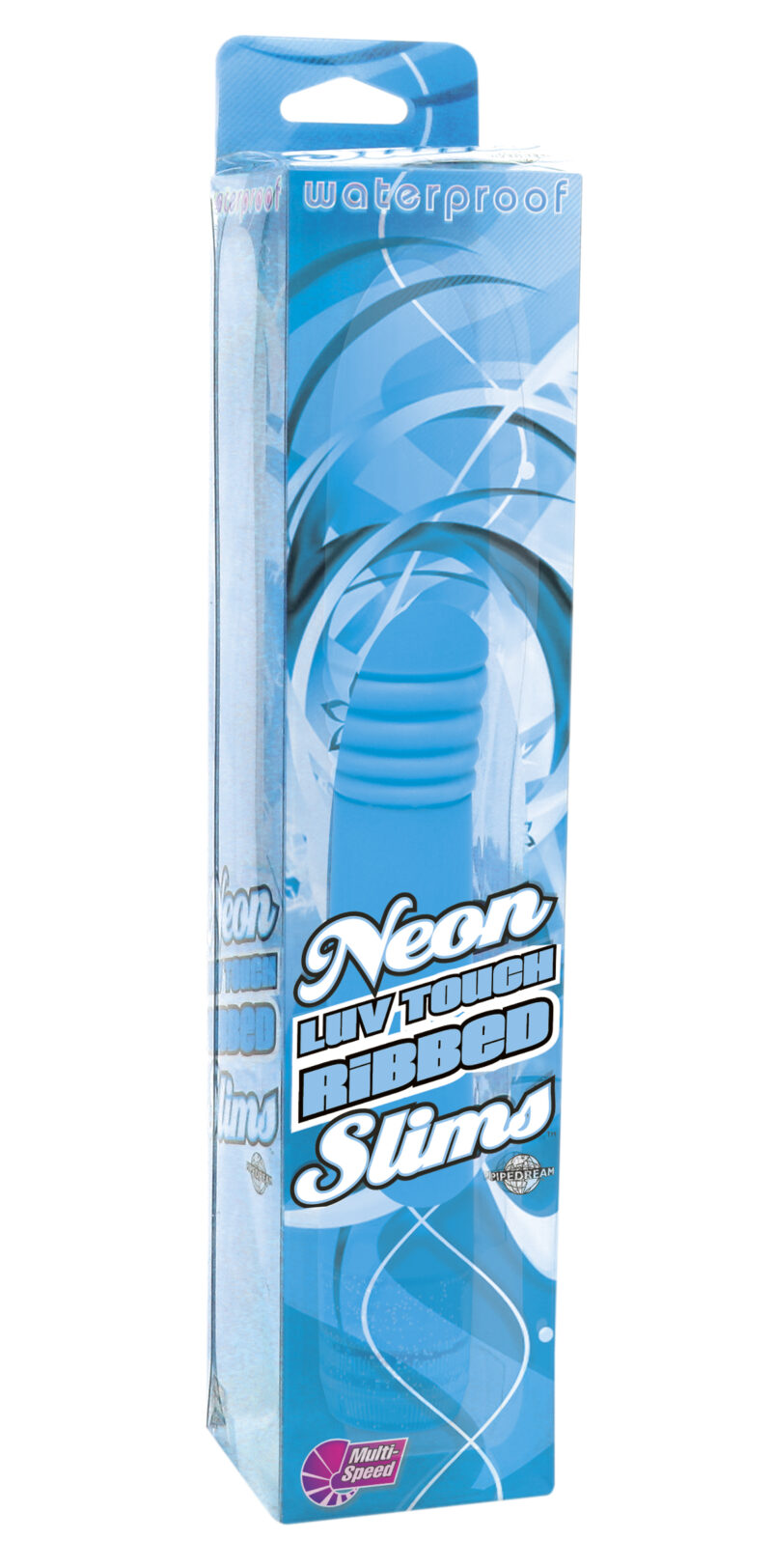 Pipedream Neon Luv Touch Ribbed Slim Vibrator Blue