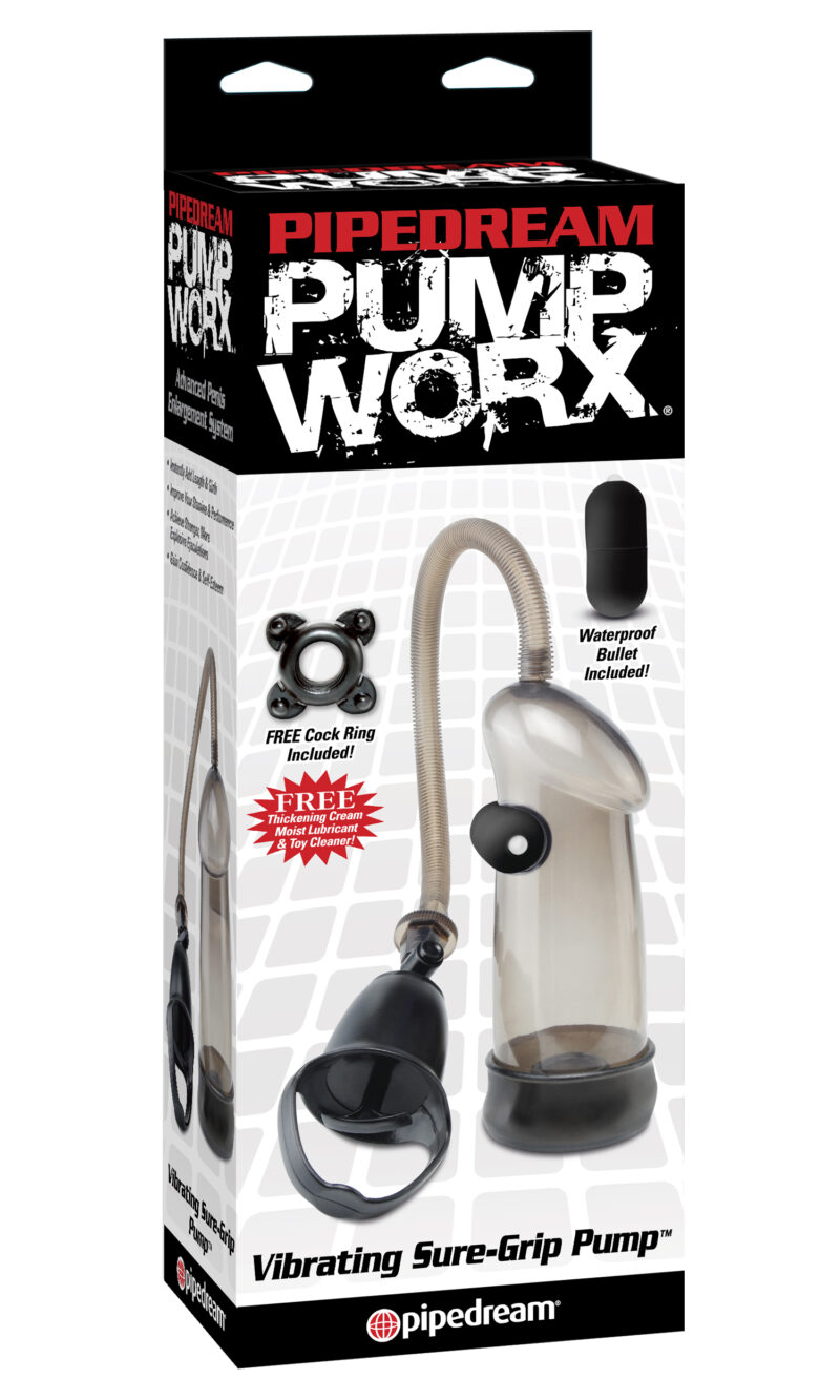Pipedream Pump Worx Vibrating Sure Grip Penis Pump