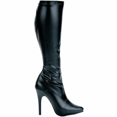 Ellie Shoes Laura Boots with 5 inch Heel Stretch Top with Inner Zipper