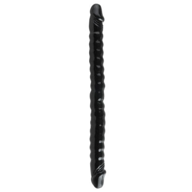Pipedream Basix 18 Inch Black Ribbed Double Dong