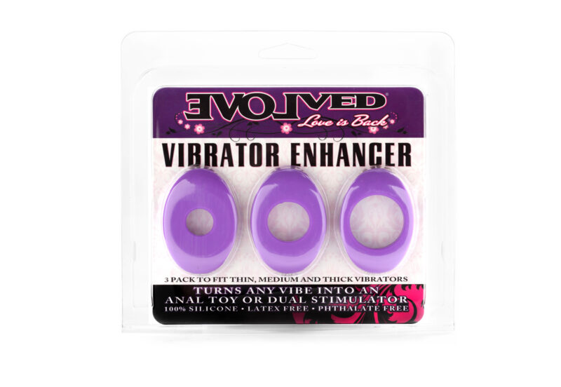 Evolved Vibrator Enhancer Silicone 3 Pack Purple