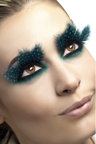 Fever Lingerie Large Aqua Dots Feather Eyelashes