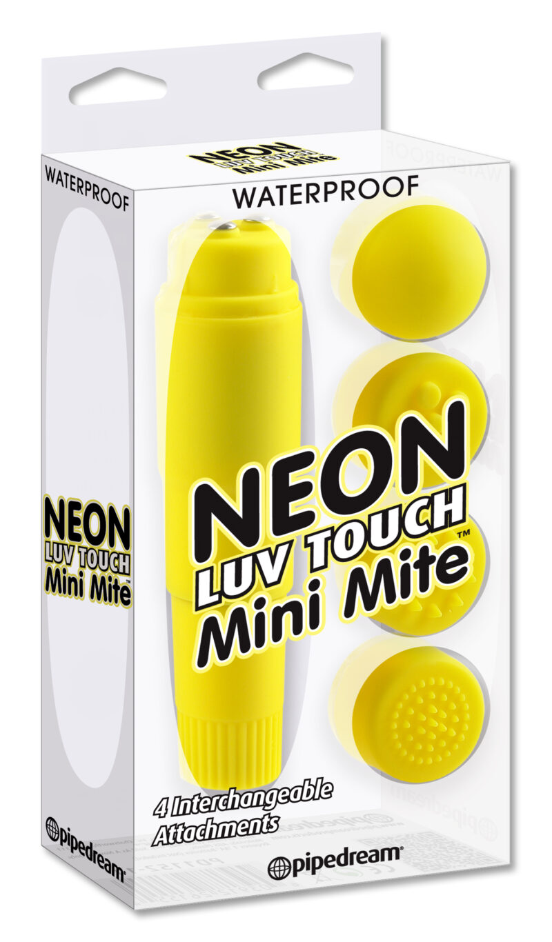 Pipedream Neon Luv Touch Mini Mite Rocket Yellow