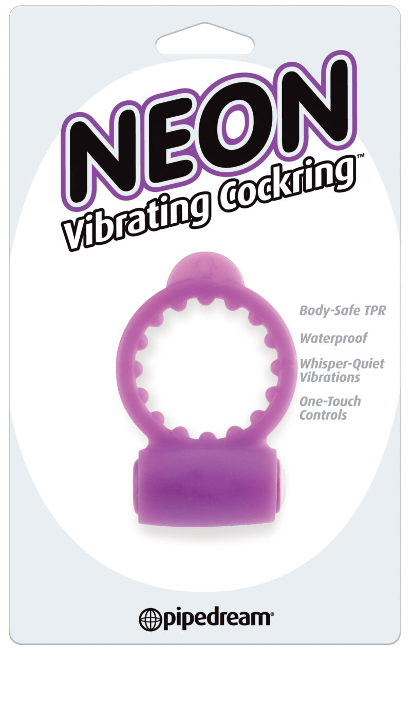 Pipedream Neon Vibrating Cockring Purple