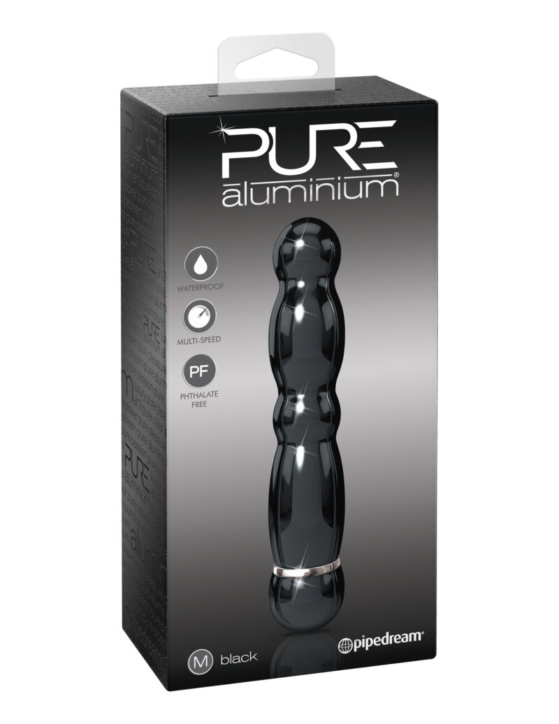 Pipedream Pure Aluminium Medium Vibrator Black