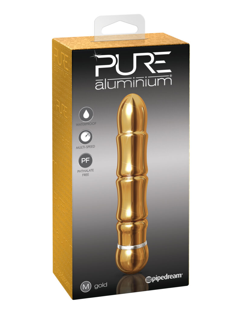 Pipedream Pure Aluminium Medium Vibrator Gold