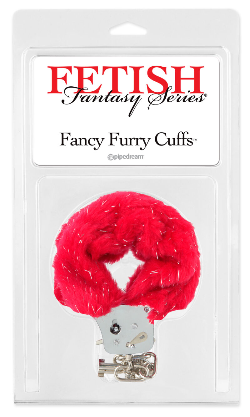 Pipedream Fetish Fantasy Fancy Furry Cuffs Red