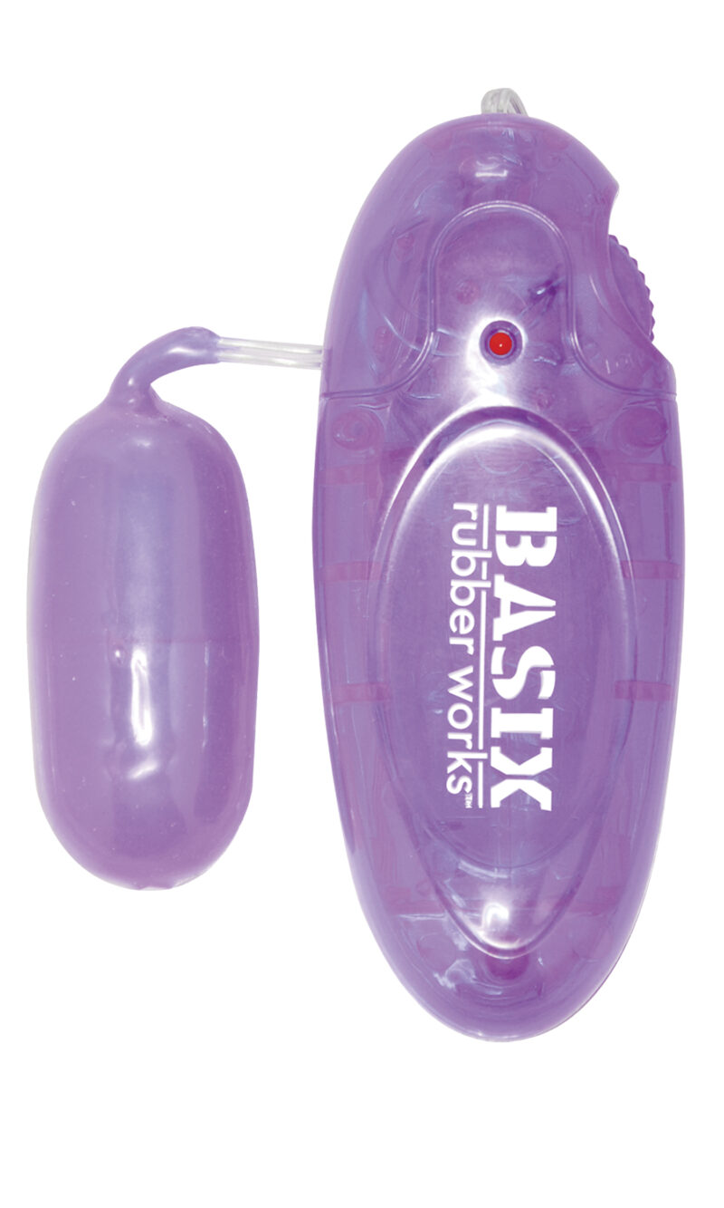 Pipedream Basix Rubber Works Jelly Egg Vibrator Purple