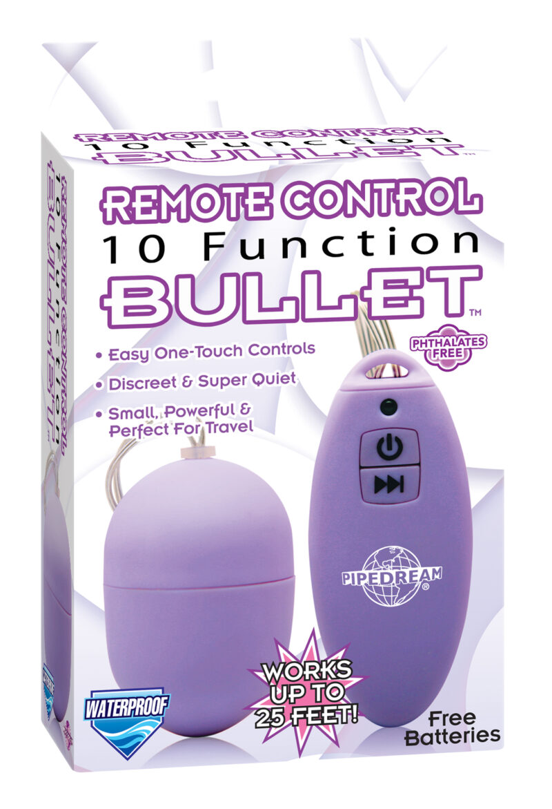 Pipedream 10 Function Remote Control Bullet Purple