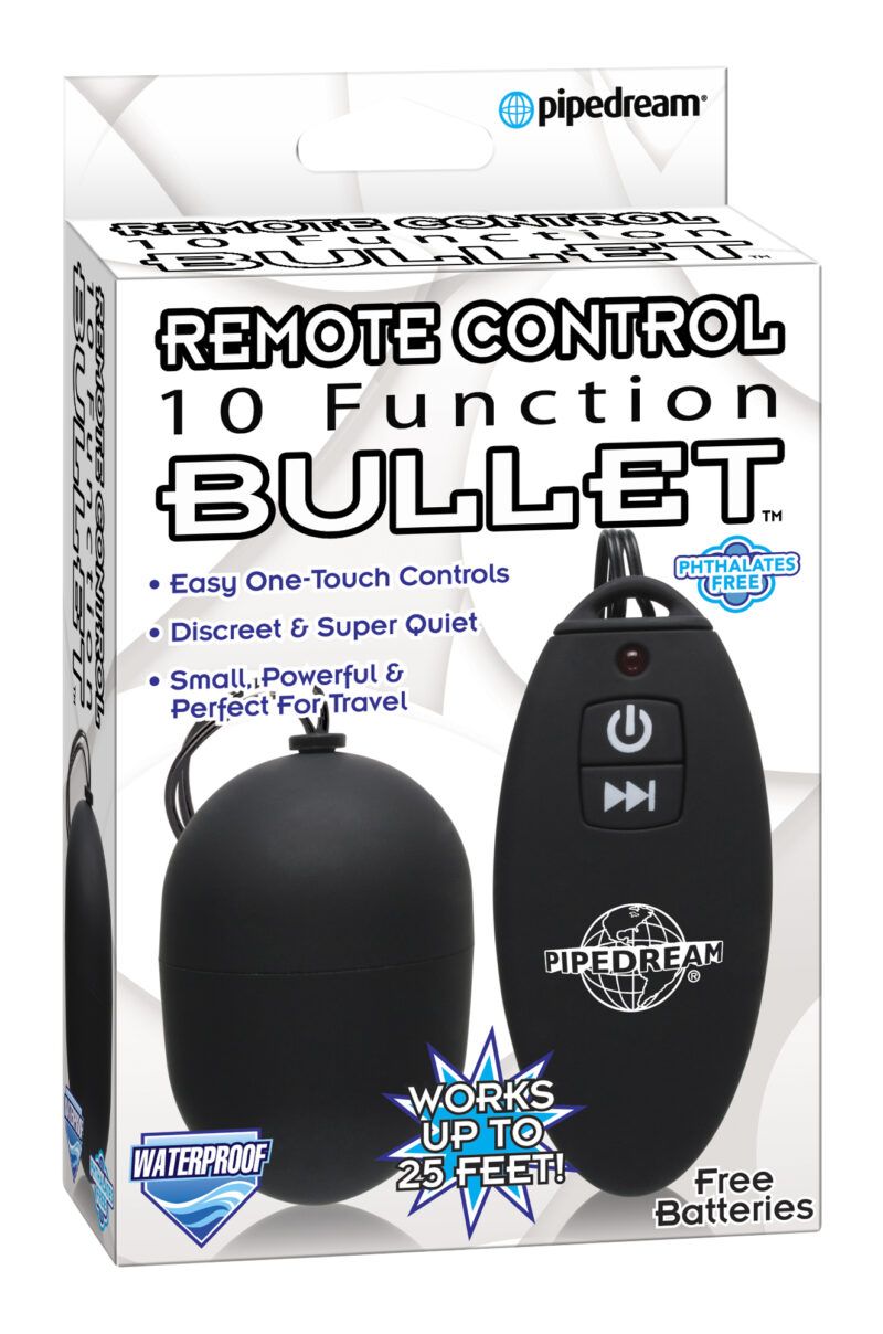 Pipedream 10 Function Remote Control Bullet Black