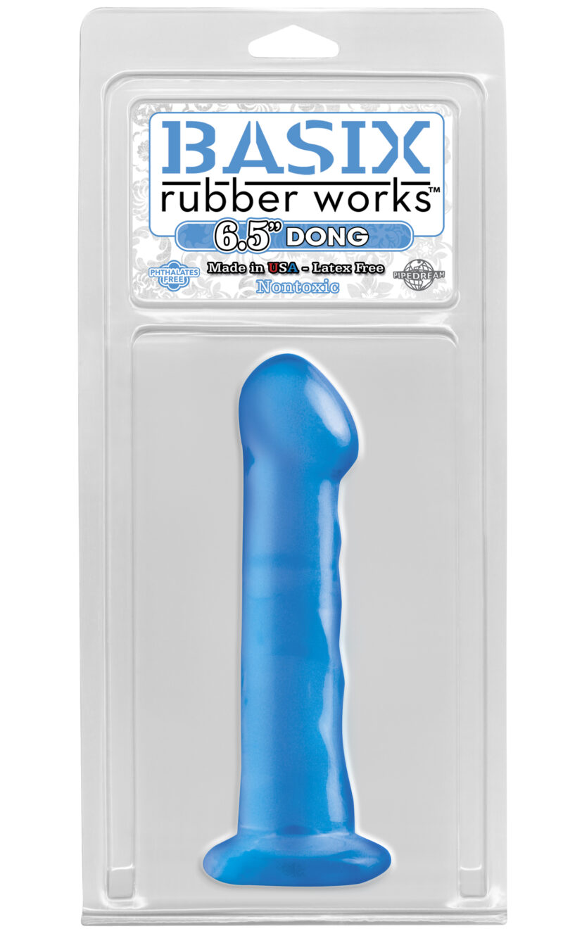 Pipedream Basix Rubber Works 6.5" Suction Cup Dong Blue