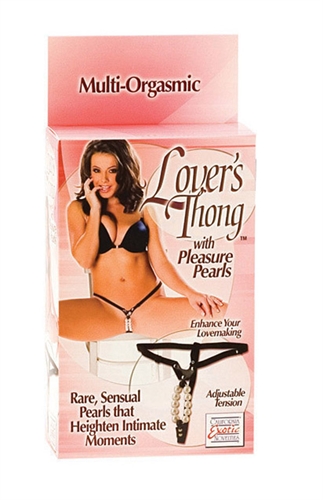California Exotic Lovers Thong With Pleasure Pearls