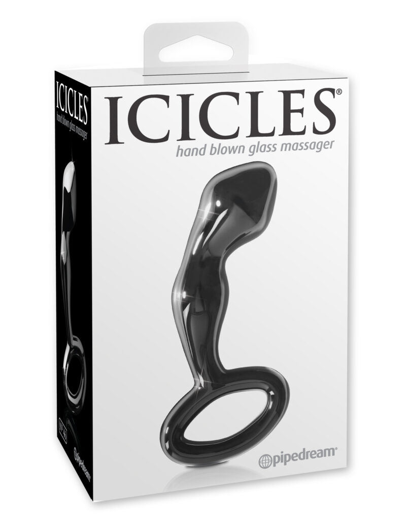 Pipedream Icicles No.46 Glass Dildo Black