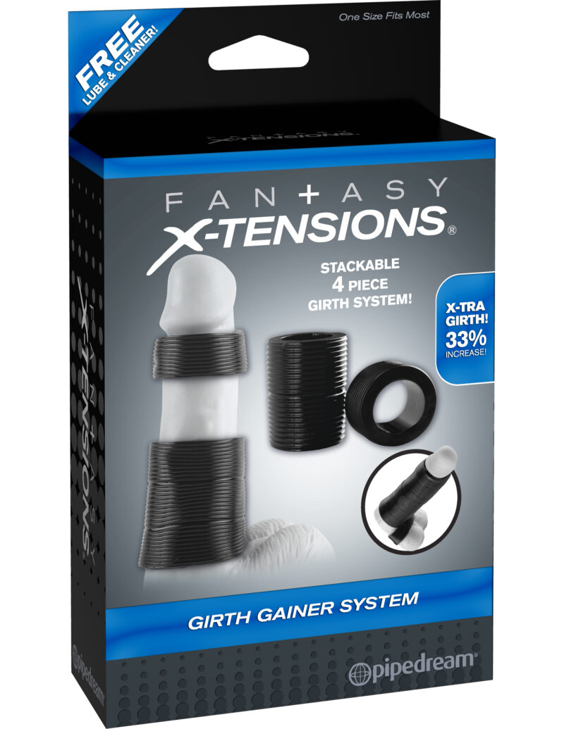 Pipedream Fantasy X-Tensions Girth Gainer System Black