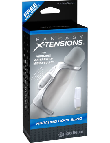 Pipedream Fantasy X-Tensions Vibrating Cock Sling Clear