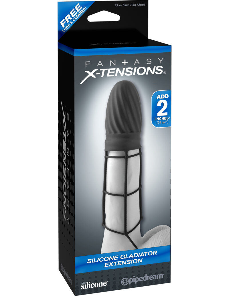 Pipedream Fantasy X-Tensions Silicone Gladiator Extension Black