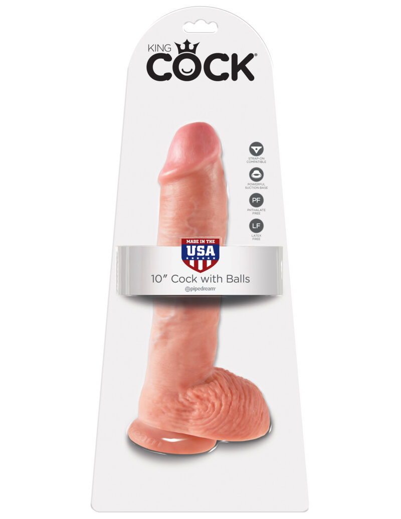 Pipedream King Cock 10" Cock With Balls Flesh