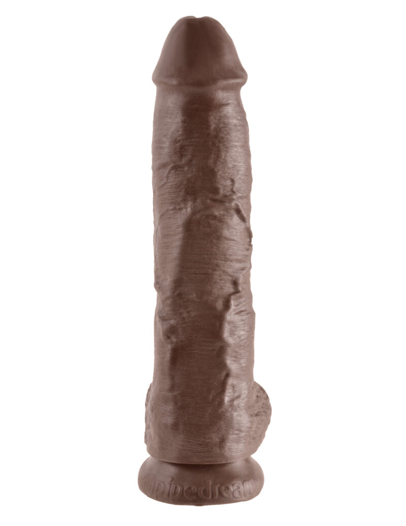 Pipedream King Cock 10" Cock With Balls Brown