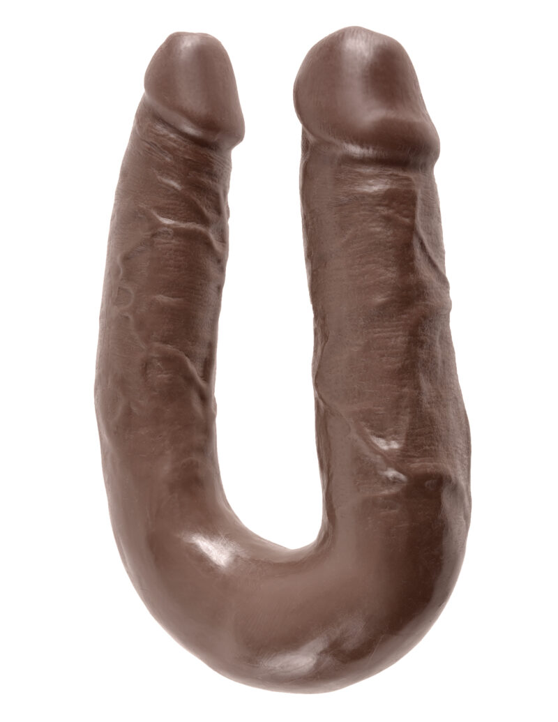 Pipedream King Cock U-Shaped Medium Double Trouble Brown