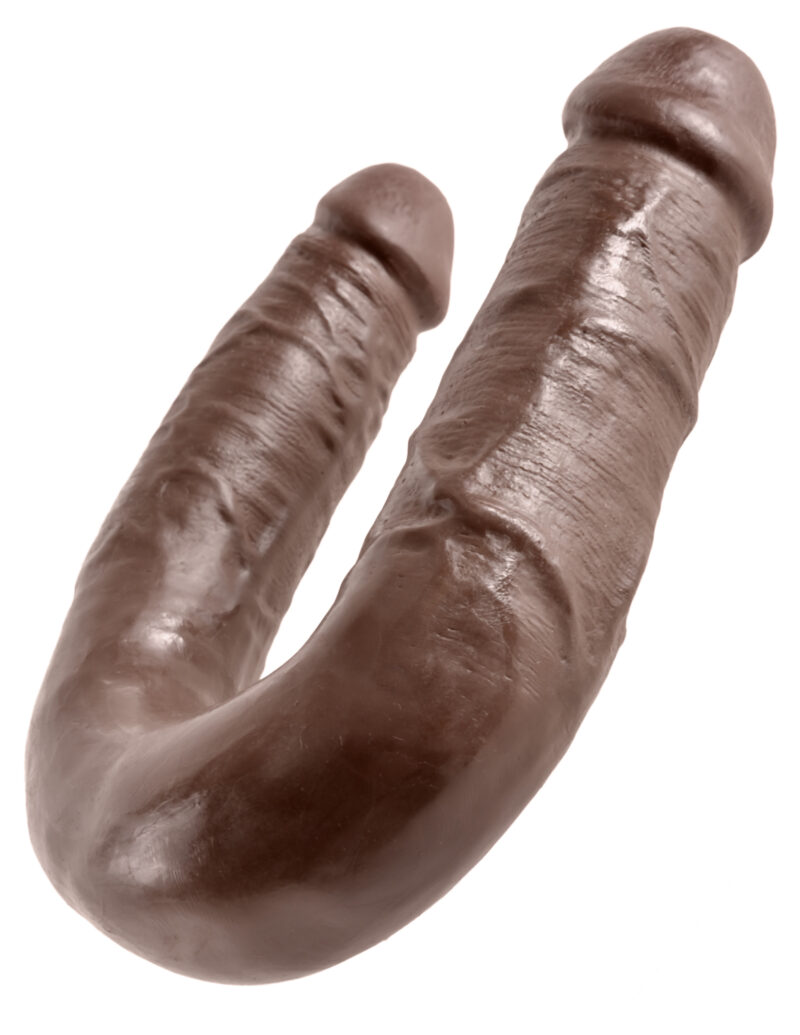 Pipedream King Cock U-Shaped Medium Double Trouble Brown