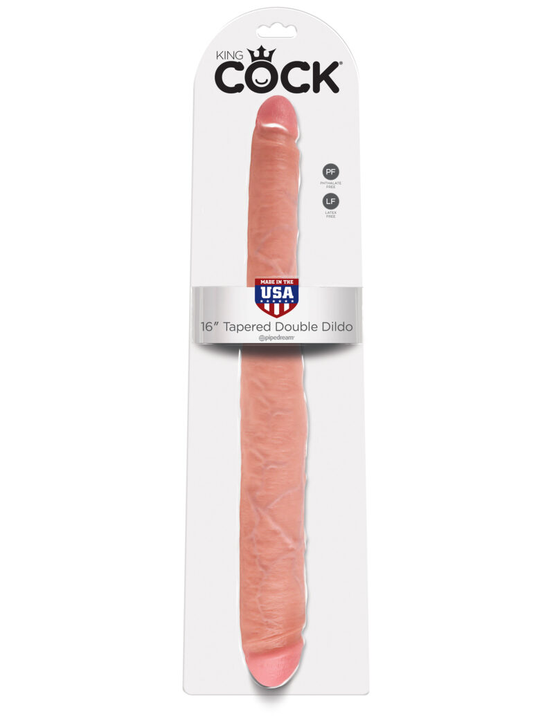 Pipedream King Cock 16" Tapered Double Dildo Flesh