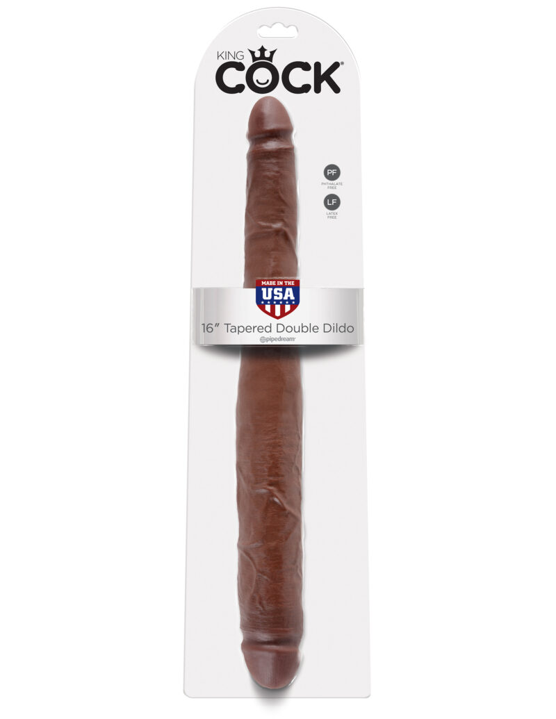 Pipedream King Cock 16" Tapered Double Dildo Brown