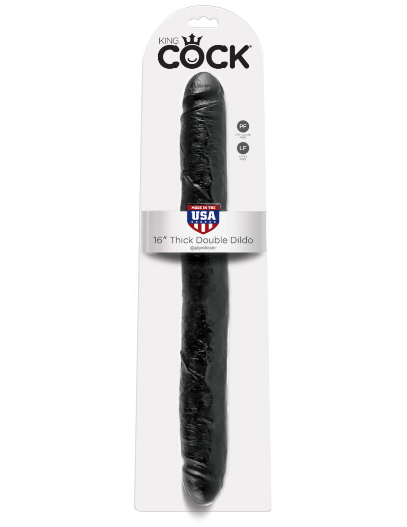 Pipedream King Cock 16" Thick Double Dildo Black