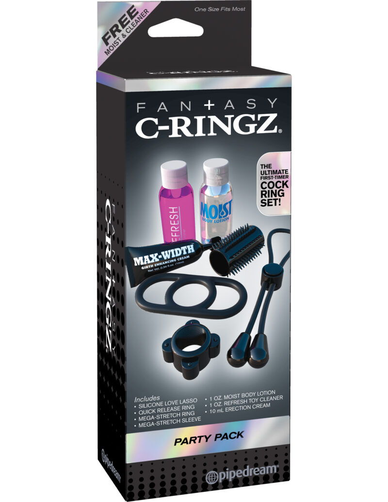 Pipedream Fantasy C-Ringz Party Pack Black