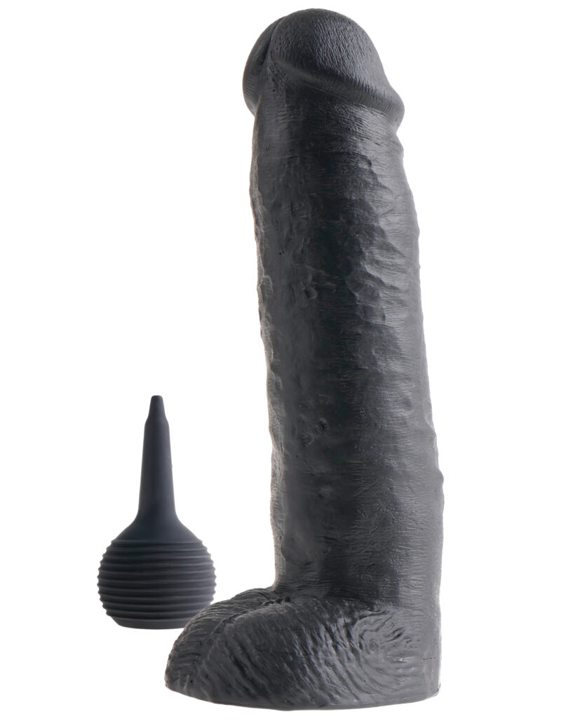 Pipedream King Cock 11" Squirting Cock & Balls Black