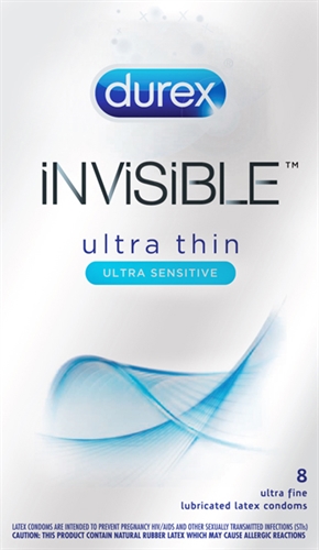 Durex Invisible 8 Pack Condoms
