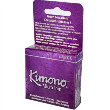 Kimono Microthin Large 3 Pack Condoms