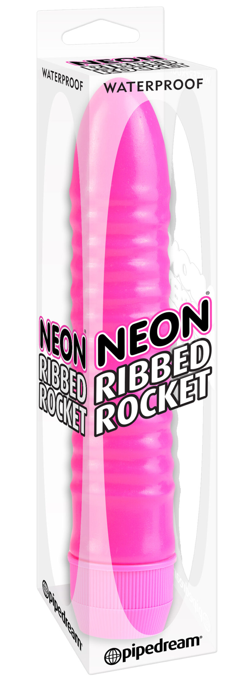Pipedream Neon Ribbed Rocket Vibrator