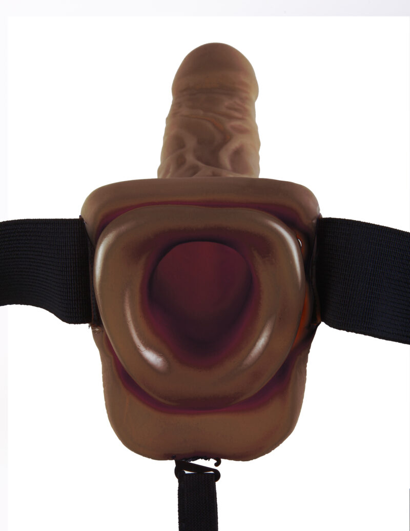 Pipedream Fetish Fantasy 9″ Vibrating Hollow Strap-On With Balls