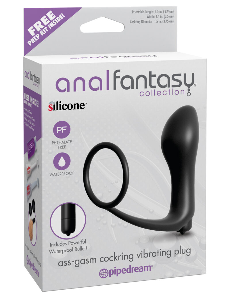 Pipedream Anal Fantasy Ass-Gasm Cock Ring Vibrating Plug