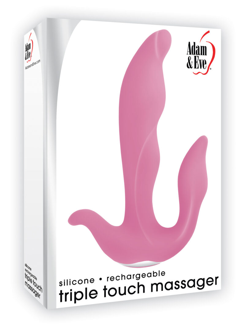 Adam & Eve Triple Silicone Rechargeable Touch Massager
