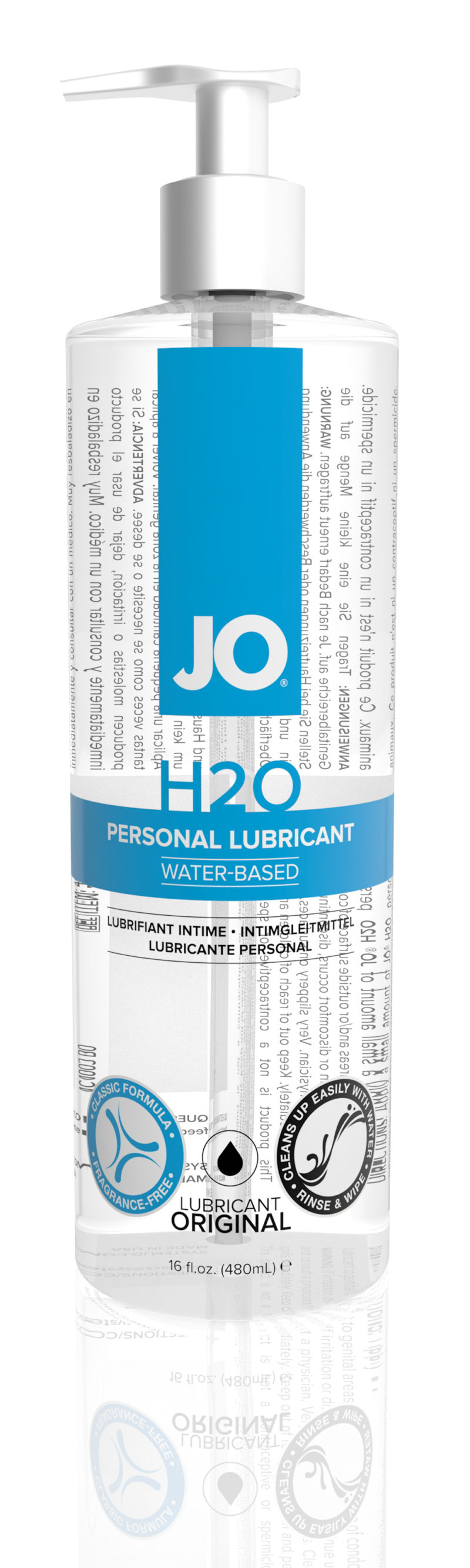 System JO H2O Water-Based Lubricant 16OZ
