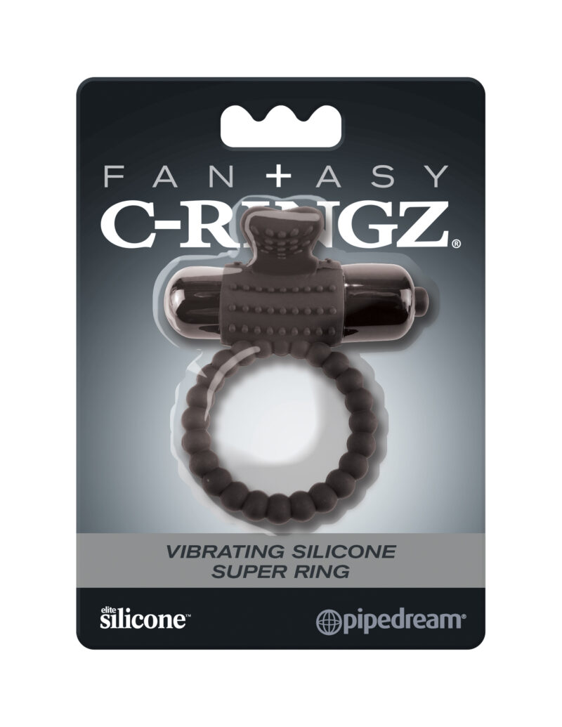 Pipedream Fantasy C-Ringz Vibrating Silicone Super Ring Black