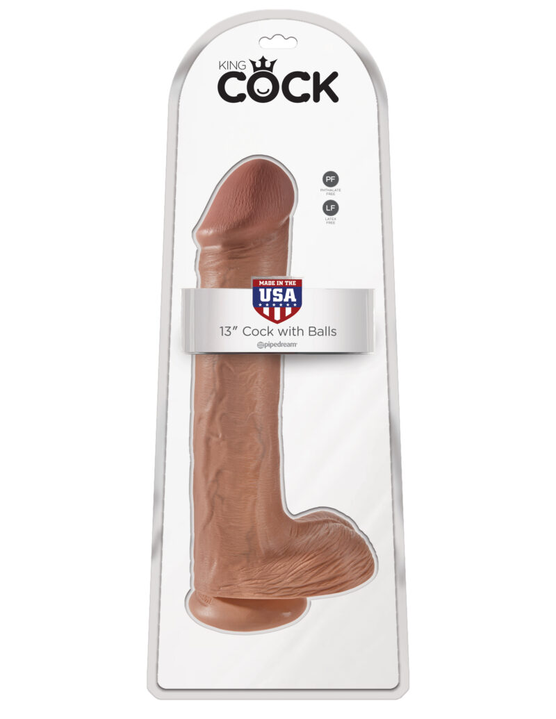 Pipedream King Cock 13" Cock With Balls Tan