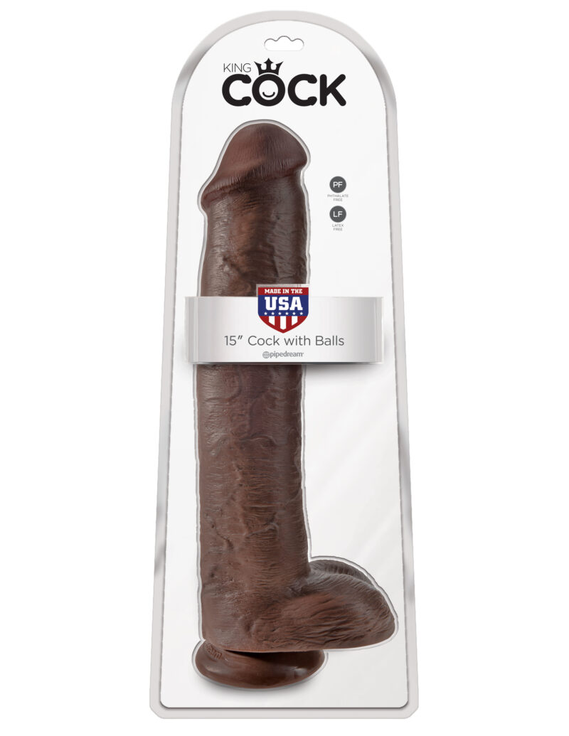 Pipedream King Cock 15" Cock With Balls Brown