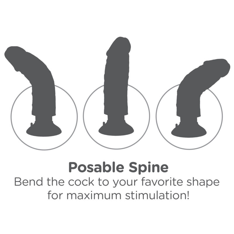 King Cock 8 inch Vibrating Suction Cup Dong
