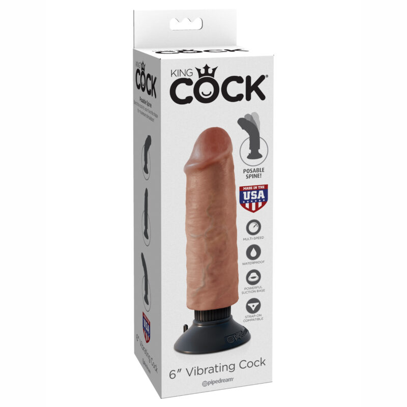 King Cock 6 inch Suction Cup Vibrating Dildo