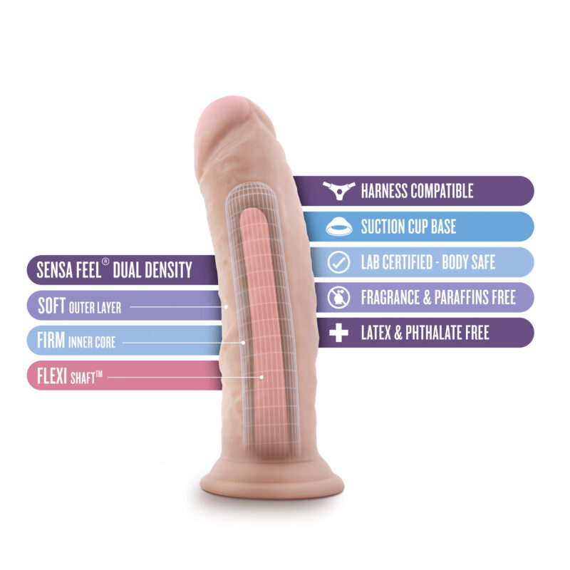 8 inch Vanilla Dildo with Suction Cup