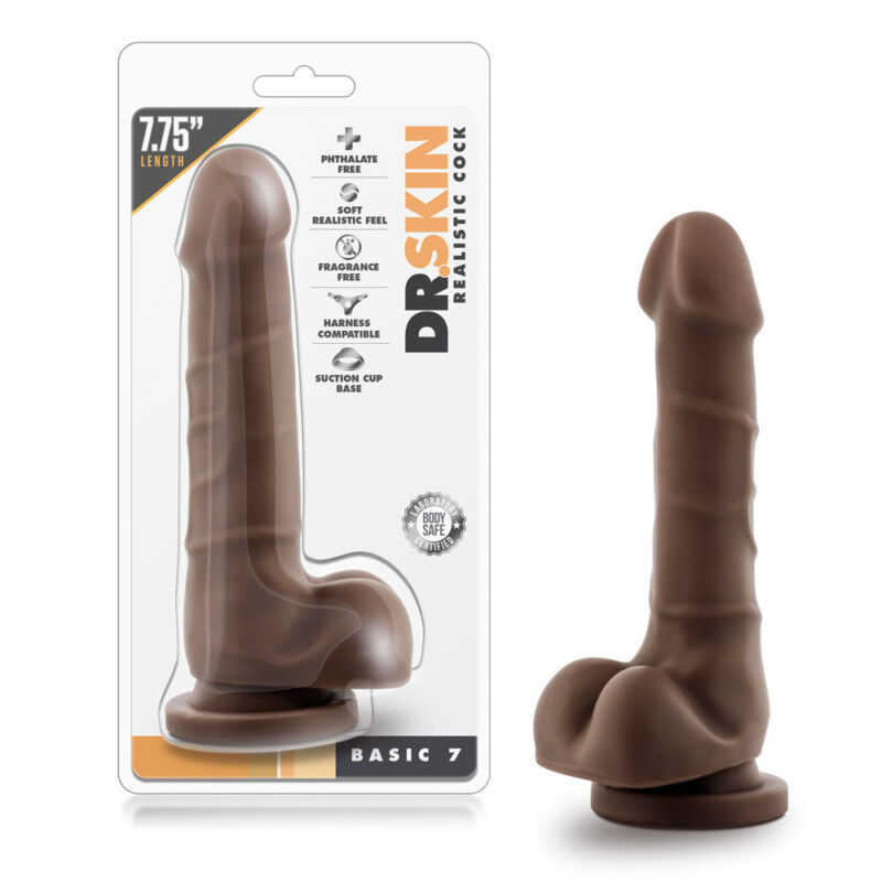 Dr Skin 7 inch Realistic Black Dong