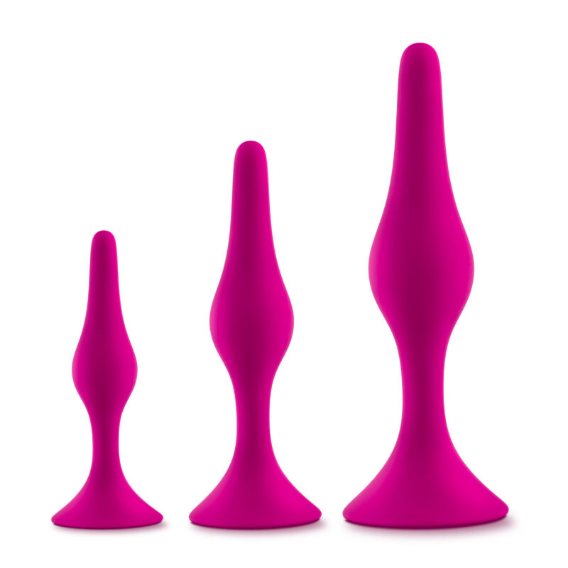 Luxe 3 piece Pink Anal Plug Set