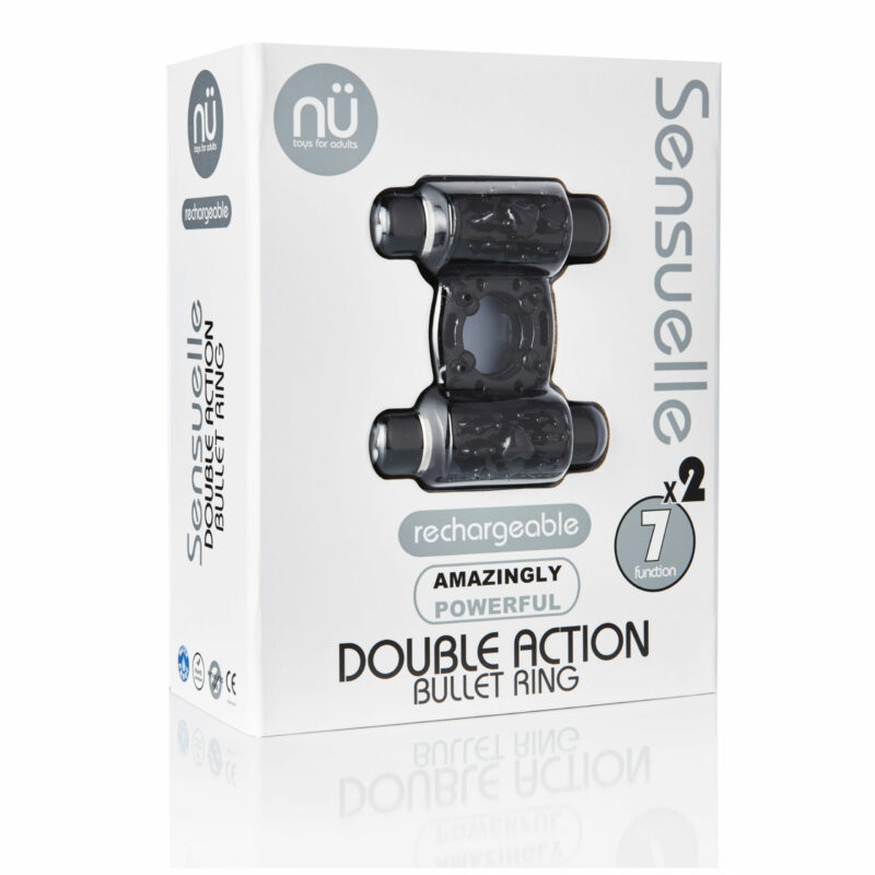NU Sensuelle 7 Function Rechargeable Double Action Bullet Ring