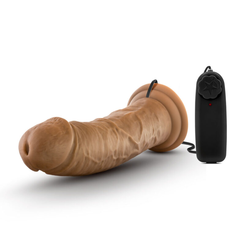 Dr Joe 8 inch Vibrating Mocha Cock With Suction Cup