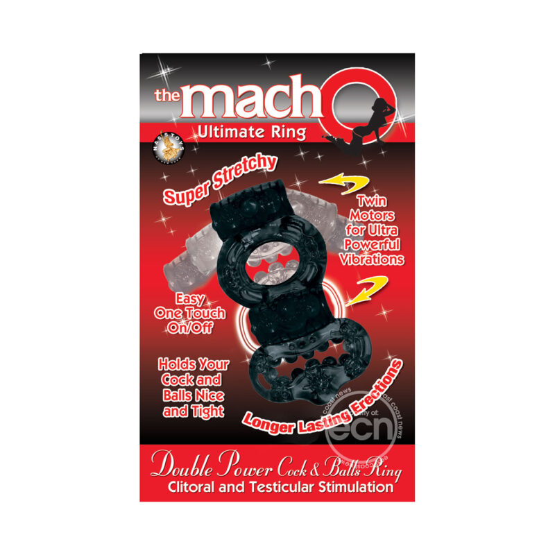 The Macho Collection Double Power Cock and Balls Ring