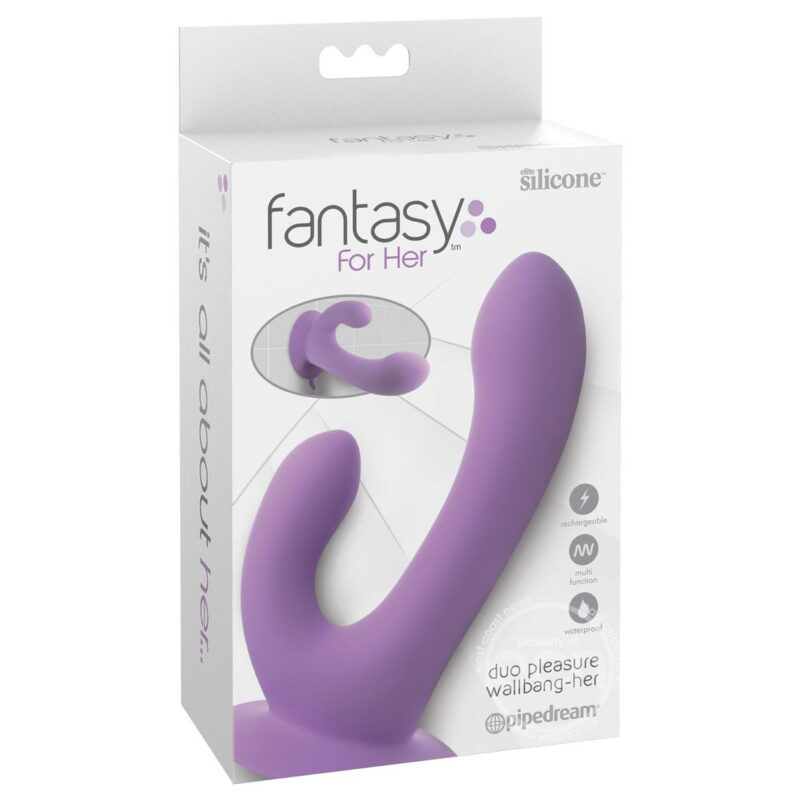 Fantasy For Her Duopleasure Wallbang Her Silicone Rechargeable Vibrator