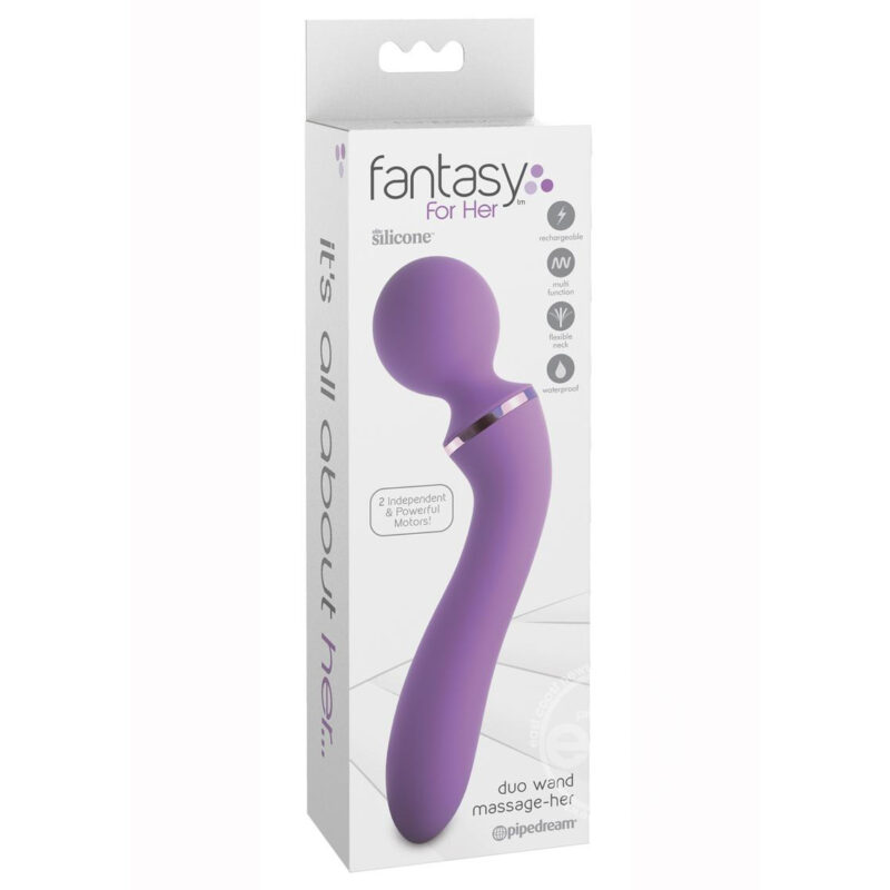 Fantasy For Her Duo Wand Massage Her Silicone Rechargeable Personal Massager